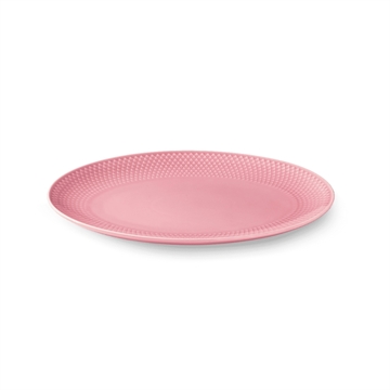 Lyngby Porcelæn Rhombe Color Ovalt Serveringsfad - Rosa